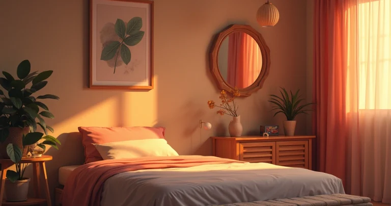 Quarto de parto com iluminação suave, aromaterapia e objetos pessoais criando ambiente acolhedor e seguro
